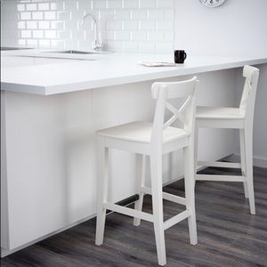 2 Home Kitchen Chairs  Indoor White
